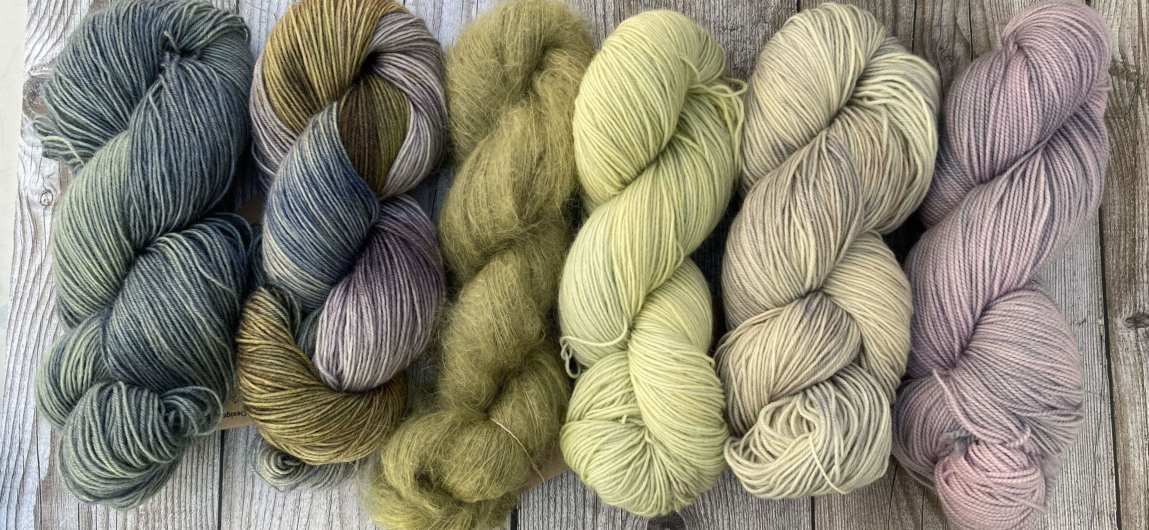H�ndfarvede garner produceret af Tante Hanne